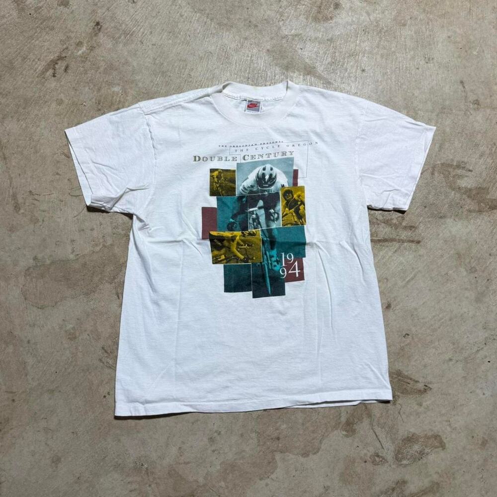 Vintage VTG 90’s Nike Double Century Cycling Graphic T-Shirt